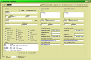 access suivi contacts commerciaux